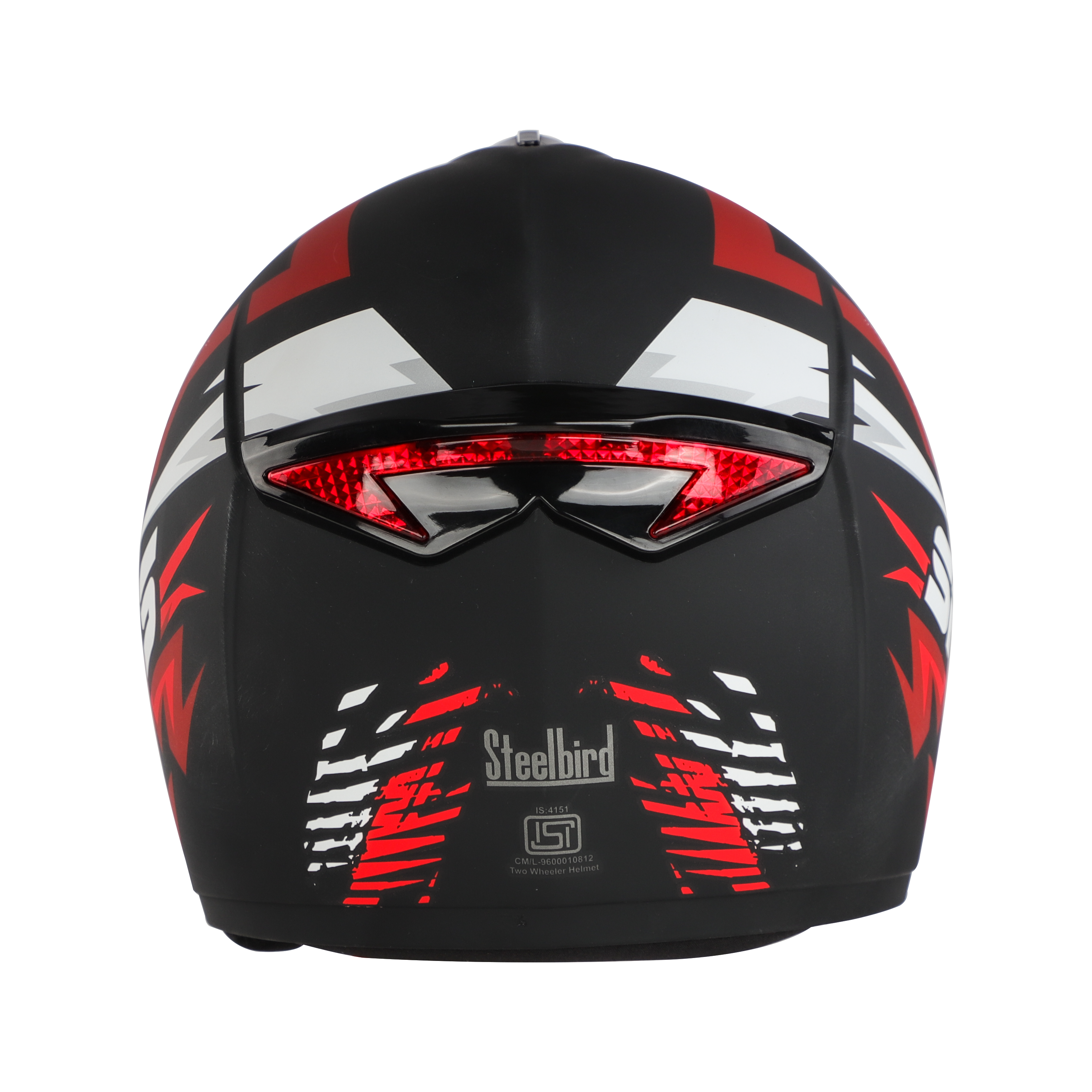 SBH-34 Sports Reflective Glossy Black With Red 